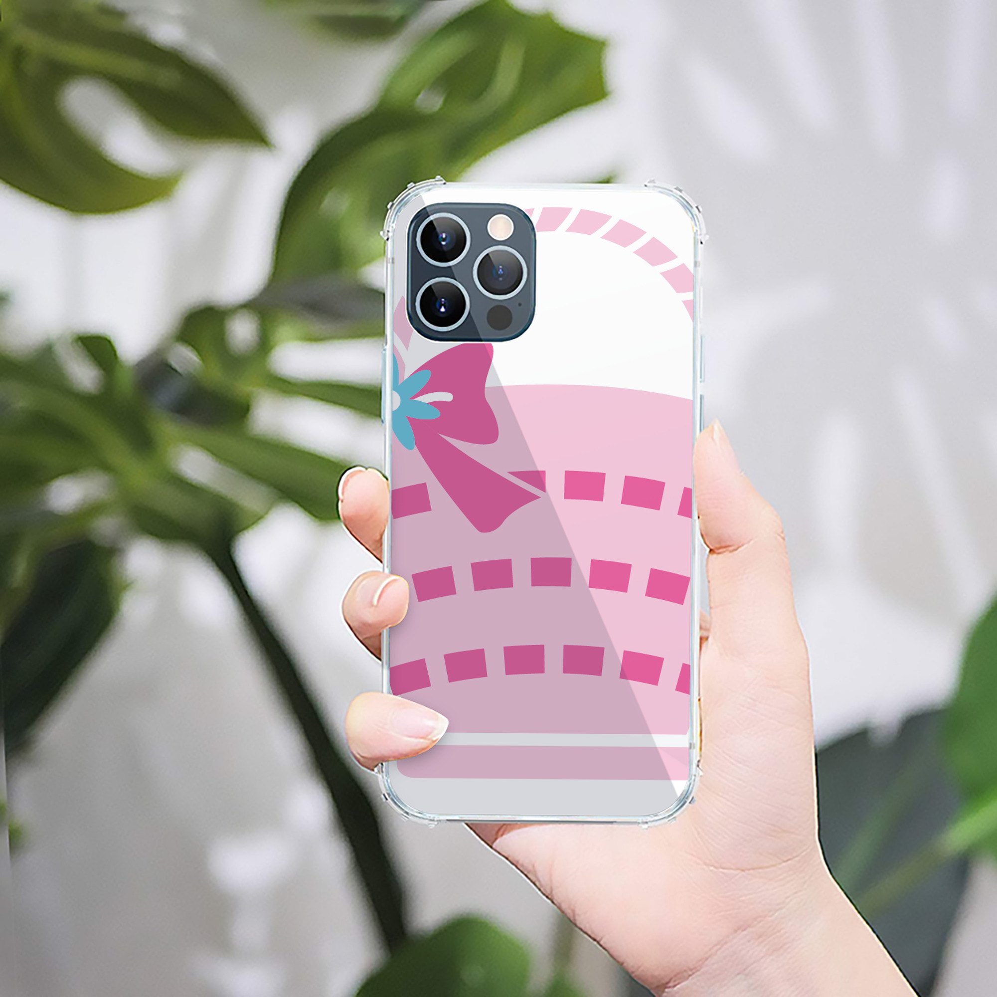 （画像用） Hello Kitty ハローキティ 【iPhone 12シリーズ対応】透明スマホケース（クリアソフトケース）